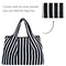 Wrapables Large Foldable Tote Nylon Reusable Grocery Bags, Stripes